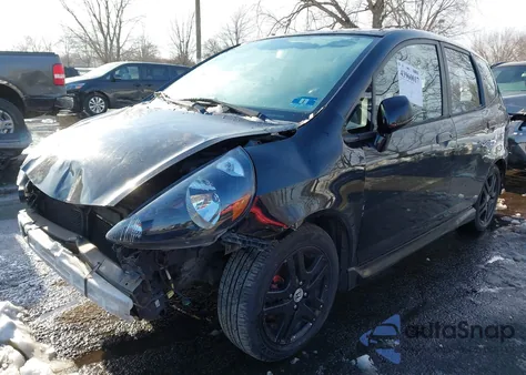 2007 Honda Fit Sport из США, поврежденный, VIN JHMGD386X7S046462